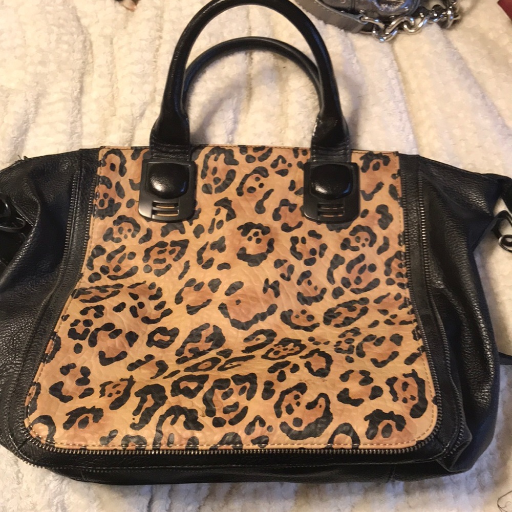 Steve Madden faux leather leopard print purse